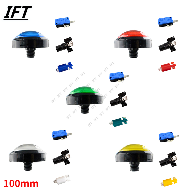 Arcade Games And Vending - 100mm Push Button 5/12V Illuminated 10CM